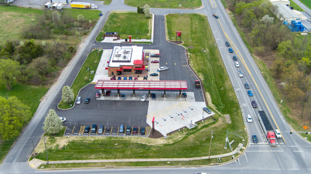 Aerial image of Sheetz location 
